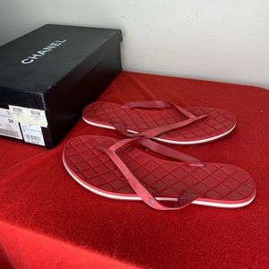 Chanel Cherry Flip Flops